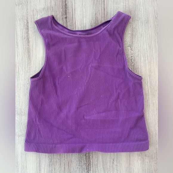 malibu sugar Other - Malibu Sugar Girls One Size Purple Ribbed Tank Top Boutique